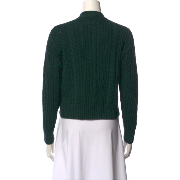 Alex Mill Nico Chunky Cotton cable knit Cardigan in Evergreen size Medium - Picture 6 of 13